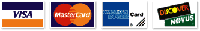 We Accept All Major Credit Cards!